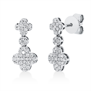 Pavé Ohrstecker  18kt Weißgold mit 0,50ct Diamanten
