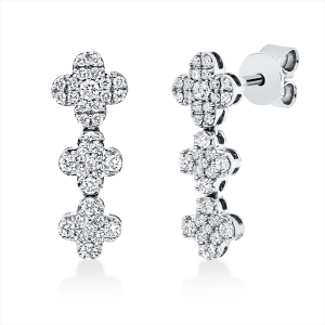 Pavé Ohrstecker  18kt Weißgold mit 0,46ct Diamanten