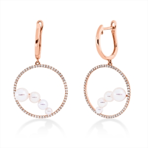 Ohrschmuck  18kt Rotgold mit 0,44ct Diamanten