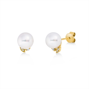 Ohrstecker  18kt Gelbgold mit 0,05ct Diamanten