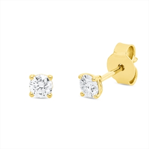 Solitaire Ohrstecker 4er-Krappe 18kt Gelbgold mit 0,40ct Diamanten