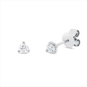 Solitaire Ohrstecker 3er-Krappe 18kt Weißgold mit 0,30ct Diamanten