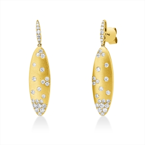 Ohrschmuck 14 kt GG, mattiert