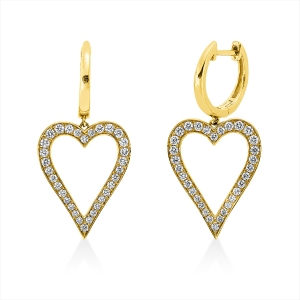 Ohrschmuck 18 kt GG Herzen