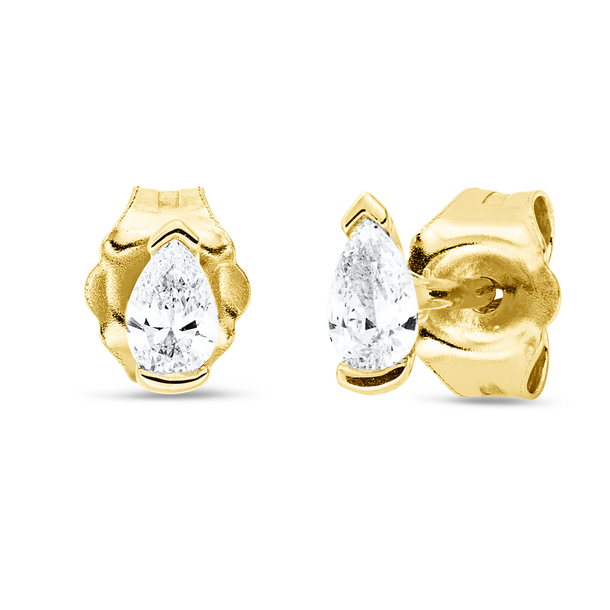 Solitaire Ohrstecker  18kt Gelbgold mit 0,21ct Diamanten
