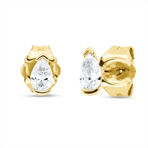 Solitaire Ohrstecker  18kt Gelbgold mit 0,21ct Diamanten