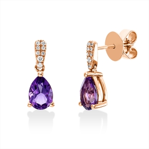Ohrschmuck 18 kt RG Tropfen