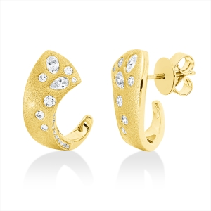 Ohrstecker 18 kt GG, mattiert