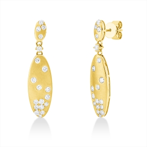 Ohrschmuck Zarge 18 kt GG, mattiert
