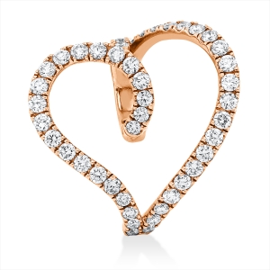 Creolen 18 kt RG Herz, Ohrmanschette