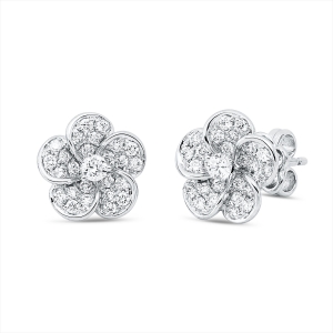 Pavé Ohrstecker  18kt Weißgold mit 0,58ct Diamanten