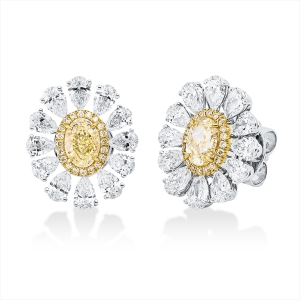 Ohrstecker 18 kt WG+GG, GIA_2pcs