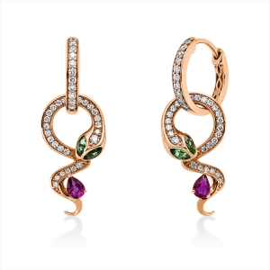 Ohrschmuck 18 kt RG Schlange