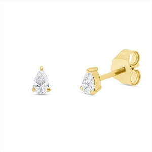 Solitaire Ohrstecker 3er-Krappe 18kt Gelbgold mit 0,16ct Diamanten