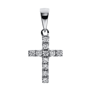 Anhänger 18 kt WG Kreuz, mit Öse