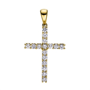 Anhänger 18 kt GG Kreuz
