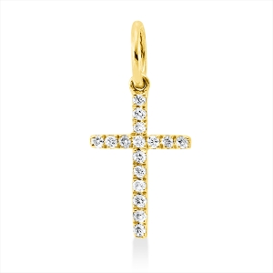 Anhänger 18 kt GG Kreuz, mit Öse