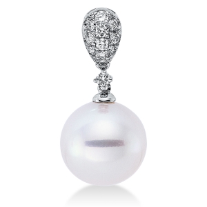 Anhänger  18kt Weißgold mit 0,19ct Diamanten