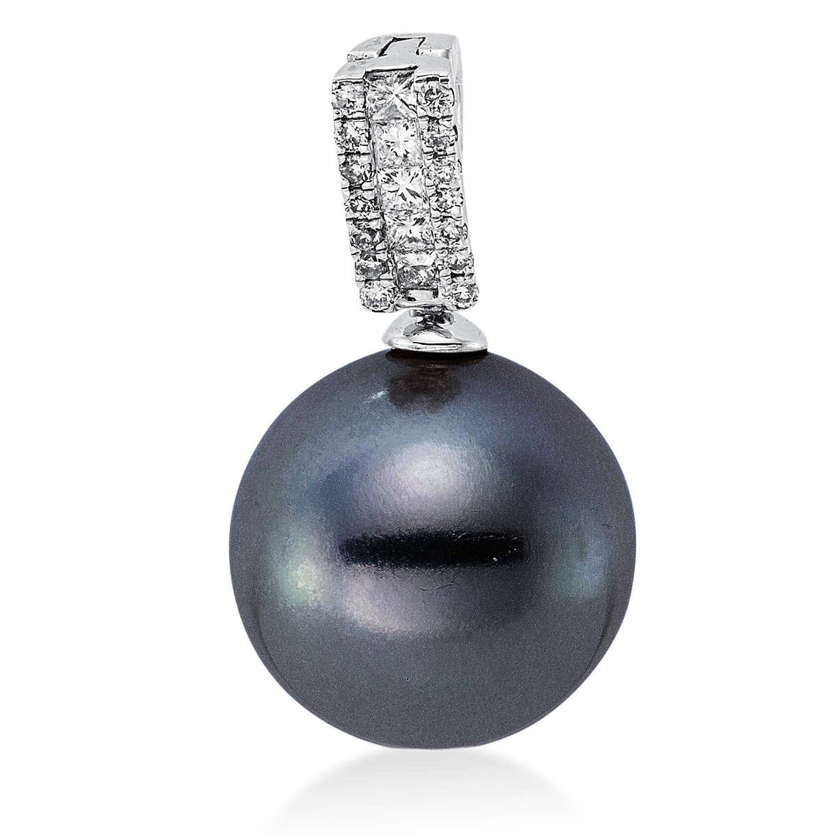 Anhänger  18kt Weißgold mit 0,12ct Diamanten