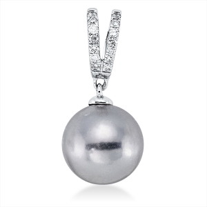 Anhänger  18kt Weißgold mit 0,08ct Diamanten