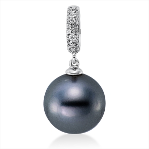 Anhänger  18kt Weißgold mit 0,05ct Diamanten