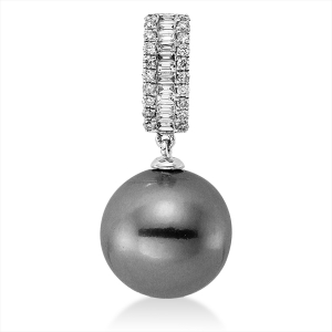 Anhänger  18kt Weißgold mit 0,26ct Diamanten