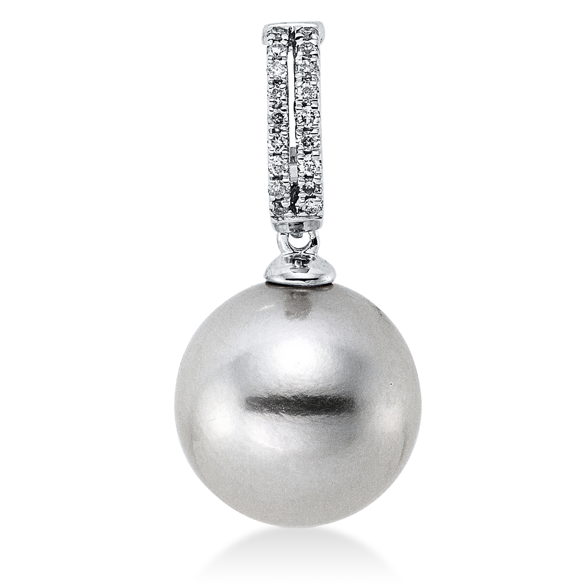 Anhänger  18kt Weißgold mit 0,05ct Diamanten
