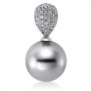 Anhänger  18kt Weißgold mit 0,21ct Diamanten