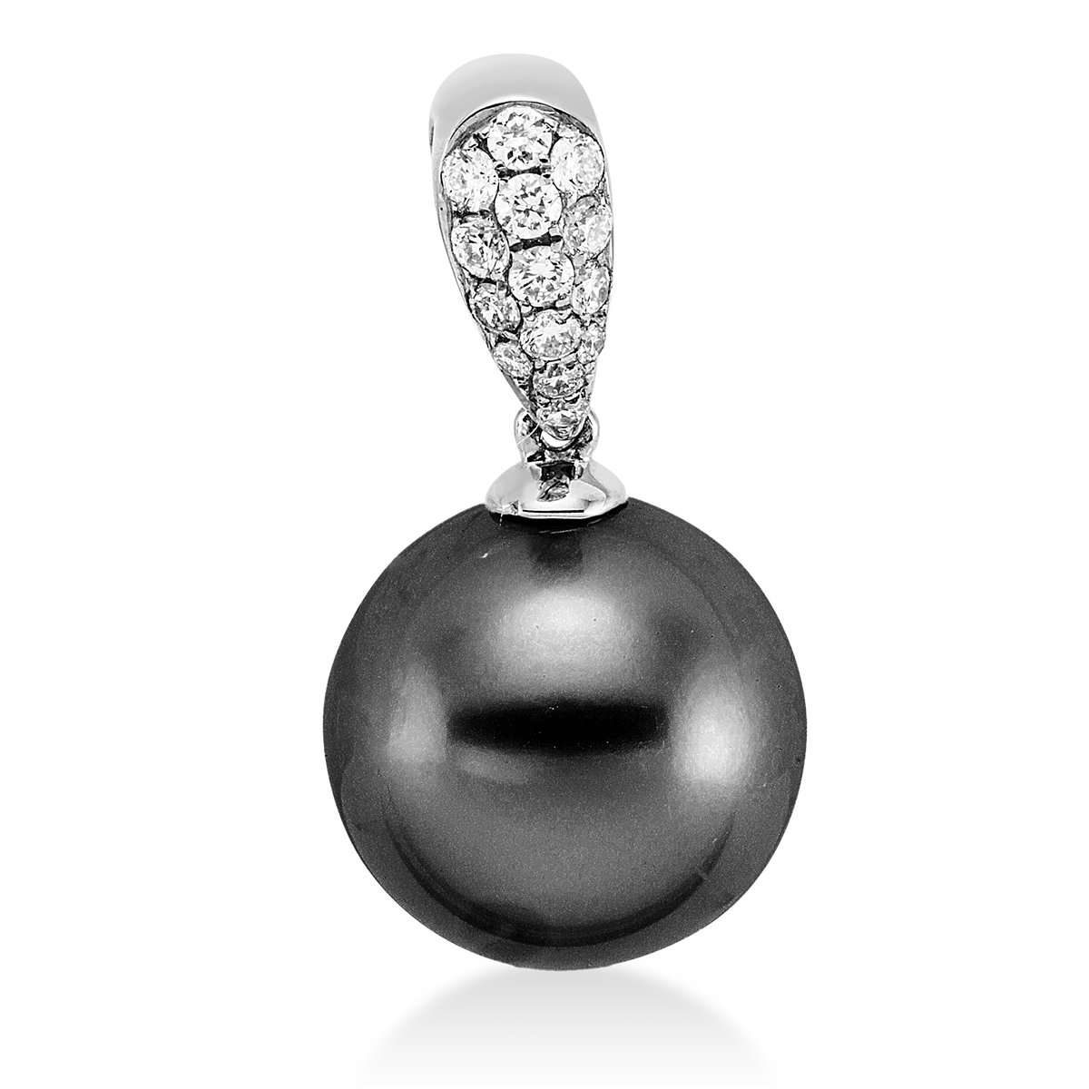 Anhänger  18kt Weißgold mit 0,12ct Diamanten