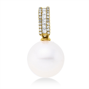Anhänger  18kt Gelbgold mit 0,17ct Diamanten