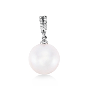 Anhänger  18kt Weißgold mit 0,05ct Diamanten