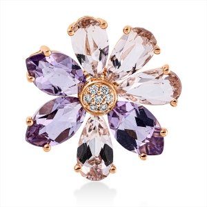 Anhänger 18 kt RG Blume