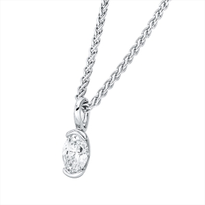 Solitaire Anhänger  18kt Weißgold mit Öse mit 0,17ct Diamanten