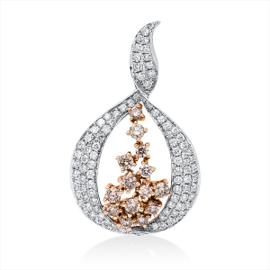 Anhänger 18 kt WG+RG, mit Öse