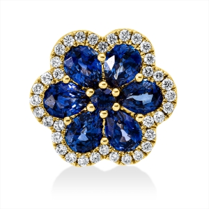 Anhänger 18 kt GG Blume/Blumen