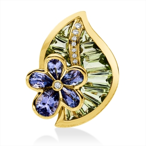 Brosche 18 kt GG