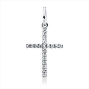 Anhänger 18 kt WG Kreuz, mit Öse