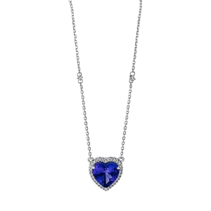 Collier 3er-Krappe 14 kt WG, mit ZÖ 40 cm + 43 cm