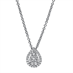 Collier 14 kt WG, mit ZÖ 40 cm
