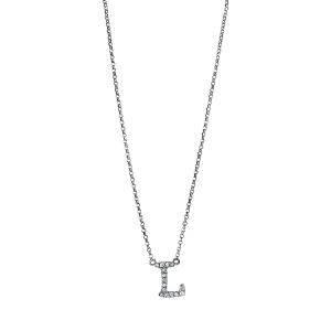 Collier 18 kt WG L, mit ZÖ 38 cm & 40.6 cm