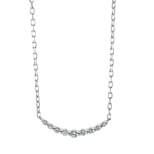 Collier 14 kt WG, mit ZÖ 40 cm + 43 cm