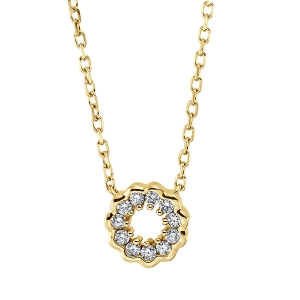 Collier 18 kt GG Kreis, mit ZÖ 40 cm