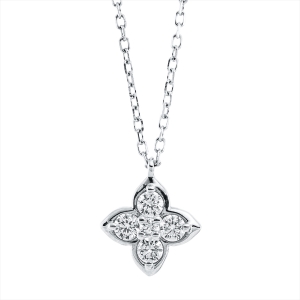 Collier 18 kt WG, mit ZÖ 40 cm
