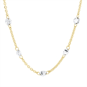 Collier 18 kt GG, mit ZÖ 40,6+ 42+43,2 cm