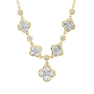 Collier 18 kt GG+WG, mit ZÖ 42 cm