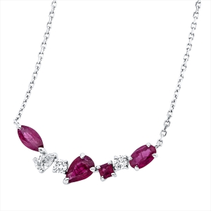 Collier 18 kt WG, mit ZÖ 41 cm