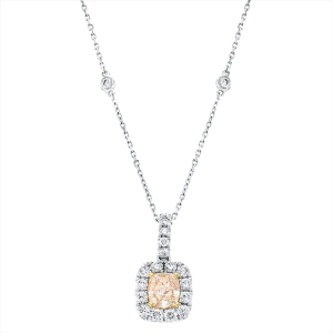 Collier 18 kt WG+GG, mit ZÖ 40 cm + 43 cm