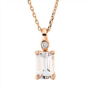 Collier 18 kt RG, mit ZÖ 42 cm