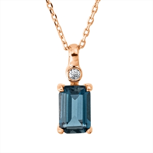 Collier 18 kt RG, mit ZÖ 42 cm