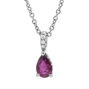 Collier 18 kt WG, mit ZÖ 42 cm